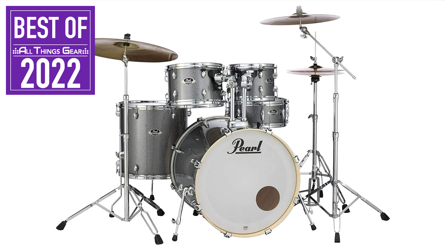 Pearl Export EXX drum kit on a white background