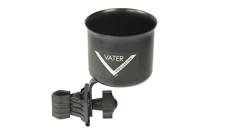 black Vater drink holder with attaching clip and white Vater logo