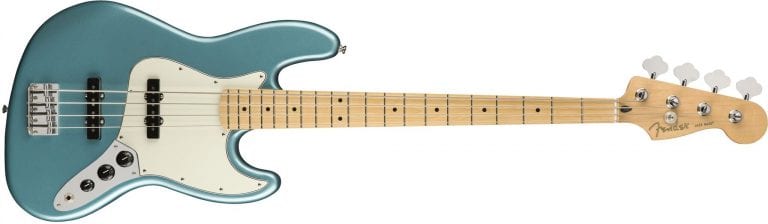 Fender Player Jazz Bass in green with maple neck and fretboard