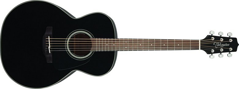 Takamine GN30 with small jumbo black body and rosewood fretboard