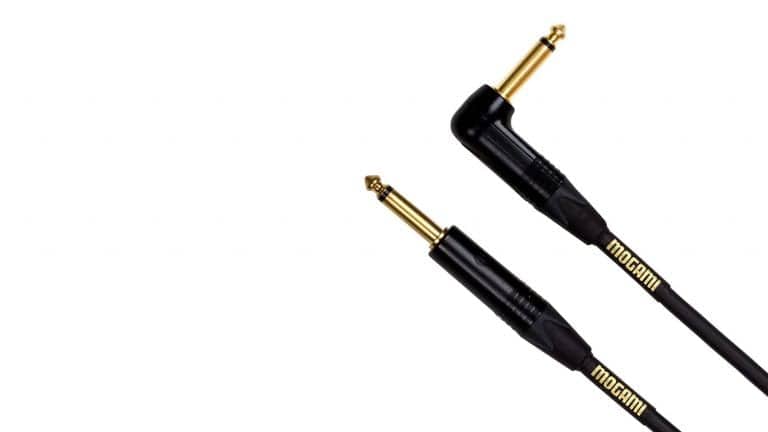 Mogami Gold Instrument Cable with straight and angled connectors