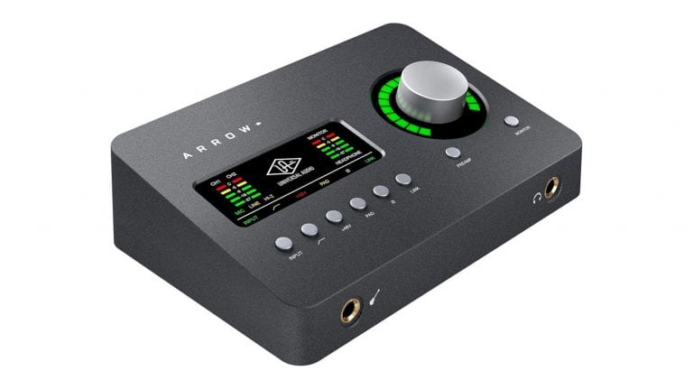 Universal Audio Arrow grey enclosure with metering and control buttons