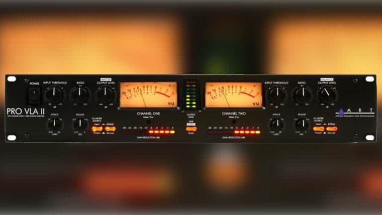 art pro vla ii front shot with black enclosure and VU meters