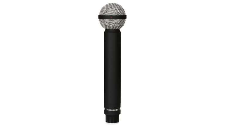 beyerdynamic m160 ribbon microphone with black enclosure and silver sphere grille