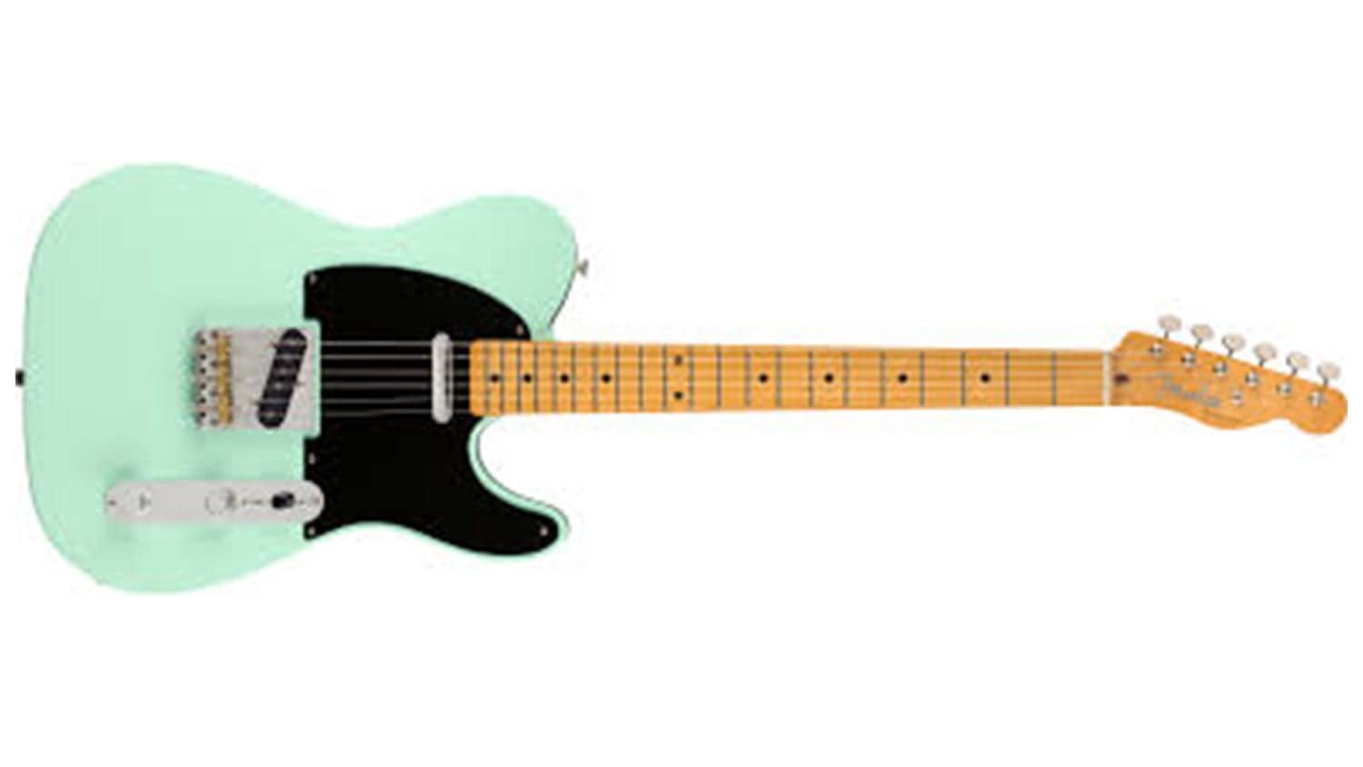 fender vintera 60s telecaster with teal body, black pickguard, and Telecaster pickups