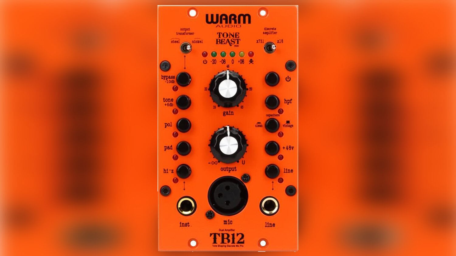 warm audio tone beast tb12 500 series preamp