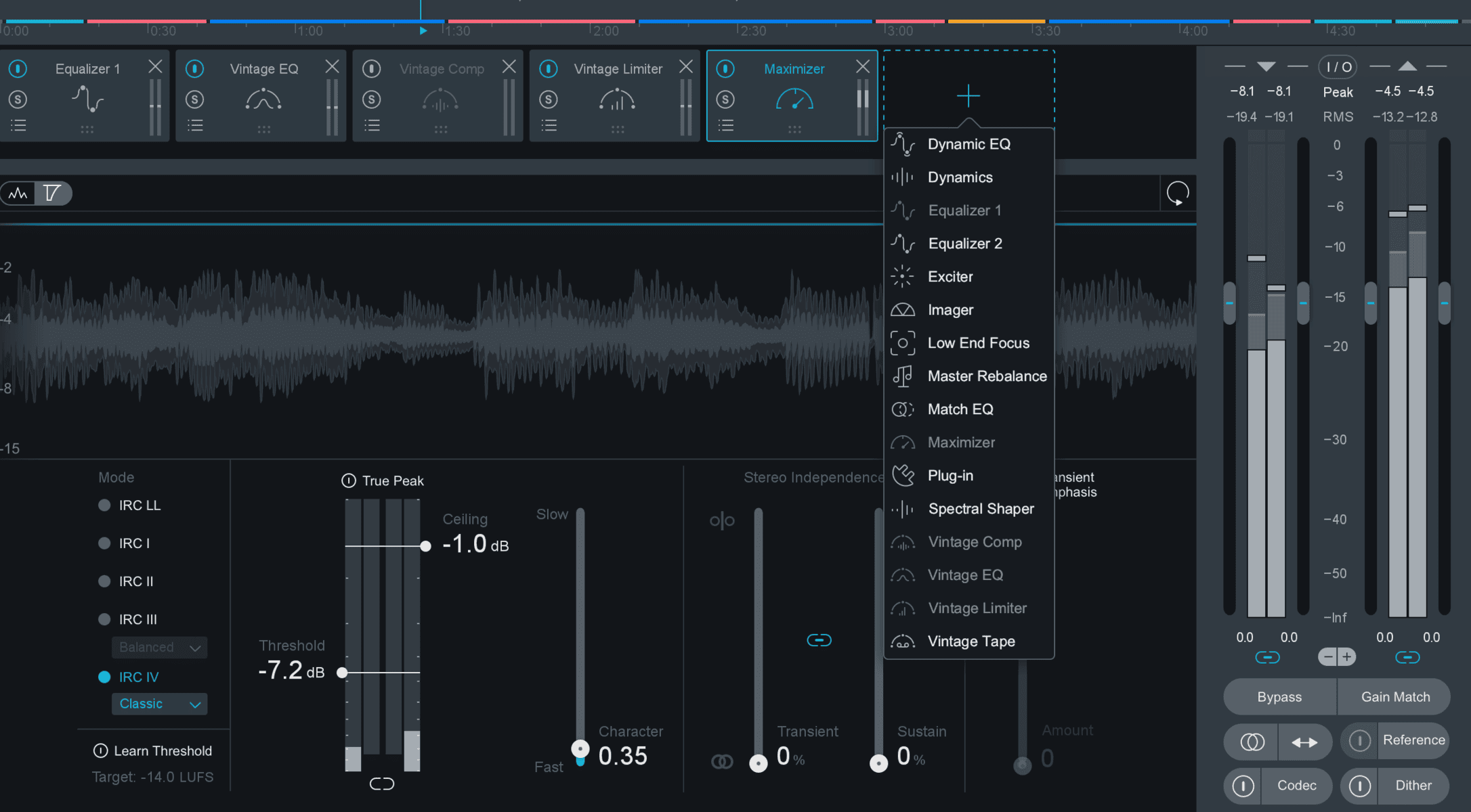 iZotope Ozone 9 Effects List