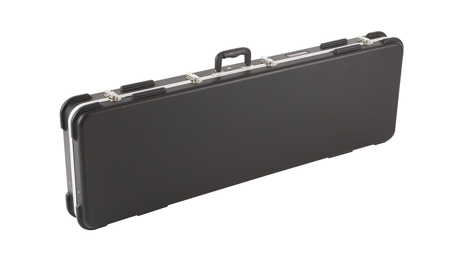 Road Runner RRMBG ABS Molded Bass Guitar Case in black, closed with handle