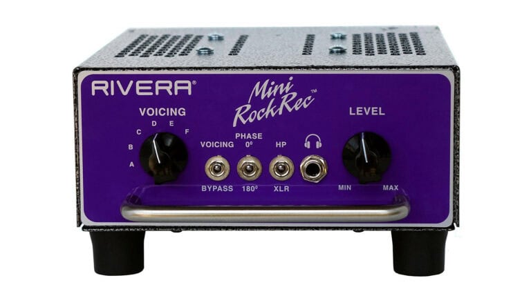 rivera mini rockcrusher amp attenuator with voicing and level knobs and switches