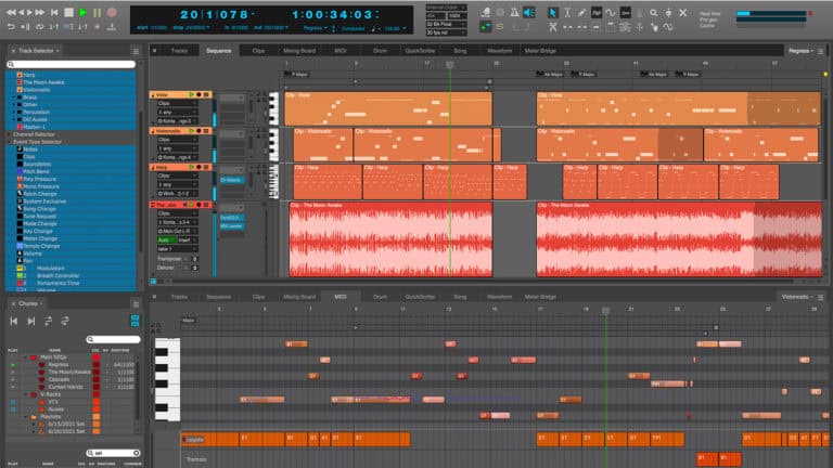 motu digital performer 11 DAW GUI