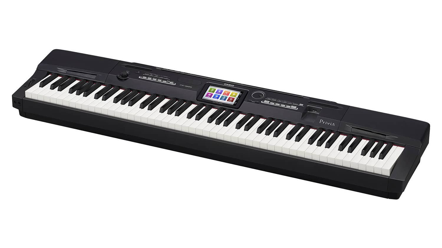 casio privia px-360 digital piano with settings controls