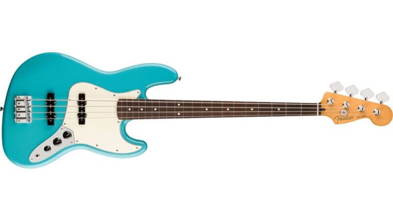 Fender player ii jazz bass in pastel blue with rosewood fretboard