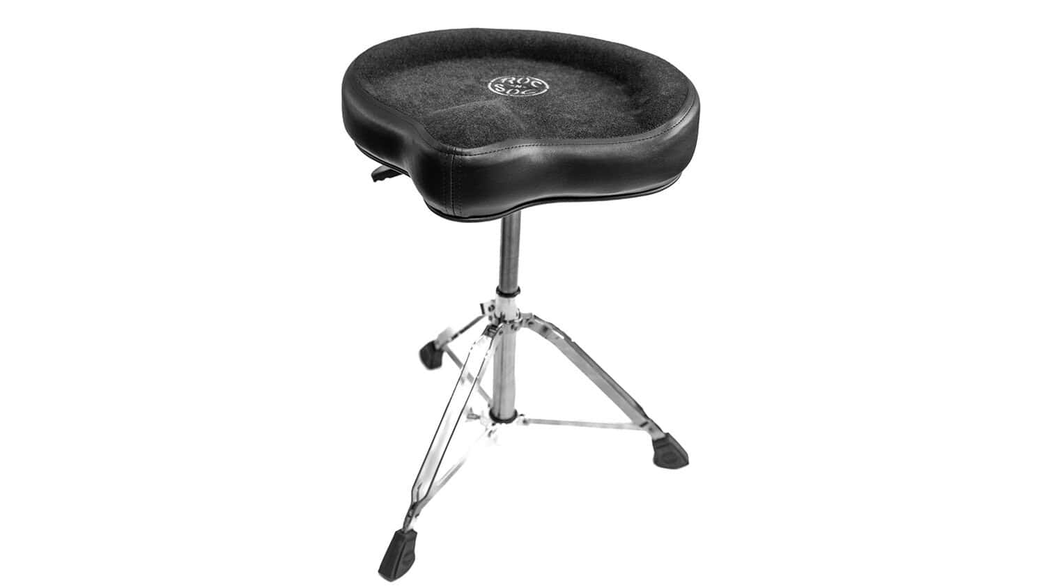 Drum accessories ROC-N-SOC Nitro drum throne with legs extended and black seat with company logo