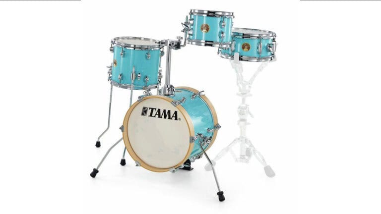 Tama Club-JAM Flyer drum kit in teal finish with white bass drum head