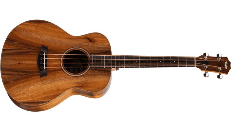 Taylor GS Mini-e Koa Acoustic-Electric Bass Natural with natural body finish and soundhole