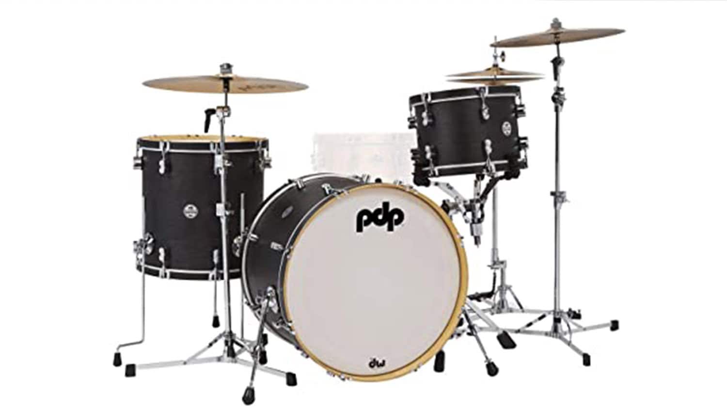 pdp concept maple classic drumkit in black with cymbals and stands