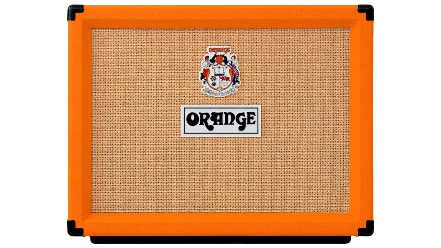 orange rocker 32 stereo tube guitar amp with orange tolex enclosure, grill cloth, and Orange logo