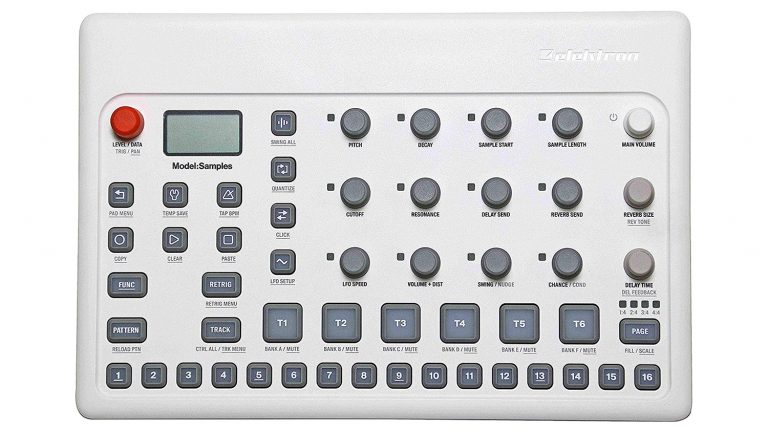 elektron-model-samples MPC top shot with control buttons and knobs