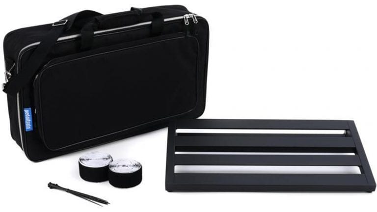 pedaltrain-classic-2 pedalboard in black with carrying case and accessories