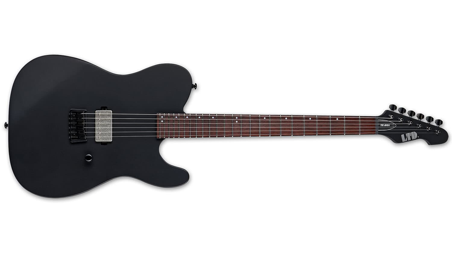 ESP LTD TE-201 in matte black with single nickel bridge humbucker and rosewood fretboard