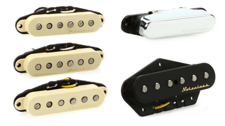 fender vintage noiseless pickups in creme stratocaster set and classic Telecaster set