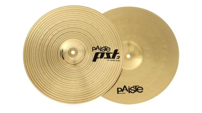 Paiste PST 3 hi-hats with brand and model text