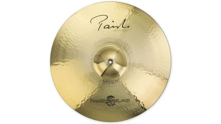 Paiste Signature Reflector Bell Ride top shot with Paiste logos