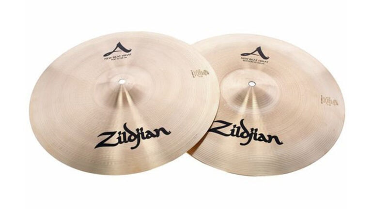 Zildjian A 15” New Beat hi-hats top shot with Zildjian logo