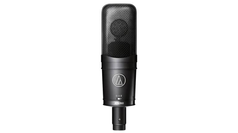 Audio-Technica AT 4050 front shot with black enclosure and grille