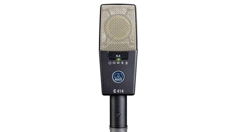 akg c414 front shot that displays polar pattern selector