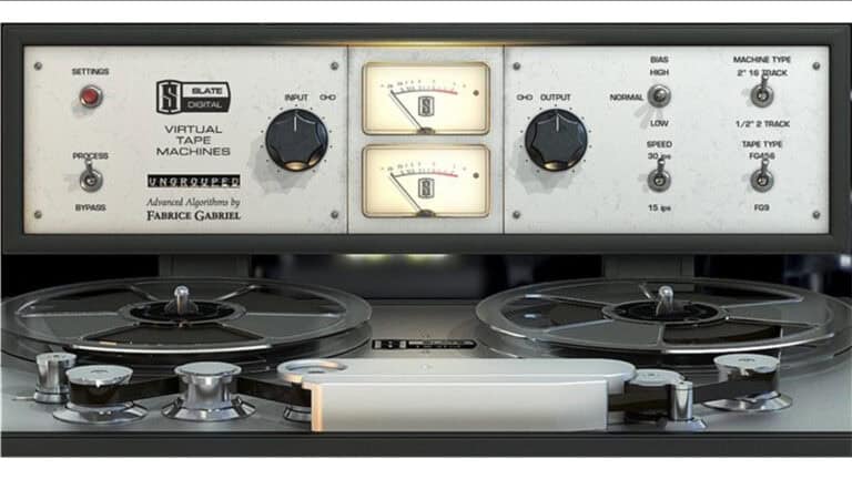 slate digital virtual tape machines GUI looks like an analog tape machine with controls