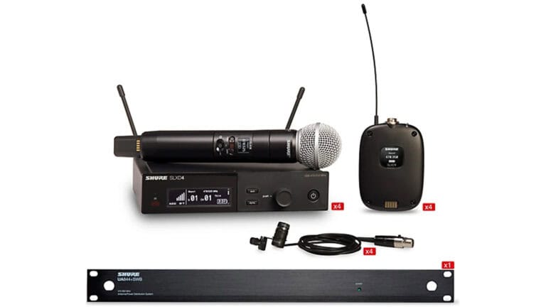 Shure SLX-D4 Combo System Wireless microphone Bundle