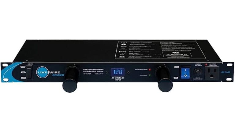 Livewire 11-Outlet Power Conditioner Distribution System image of front panel and top