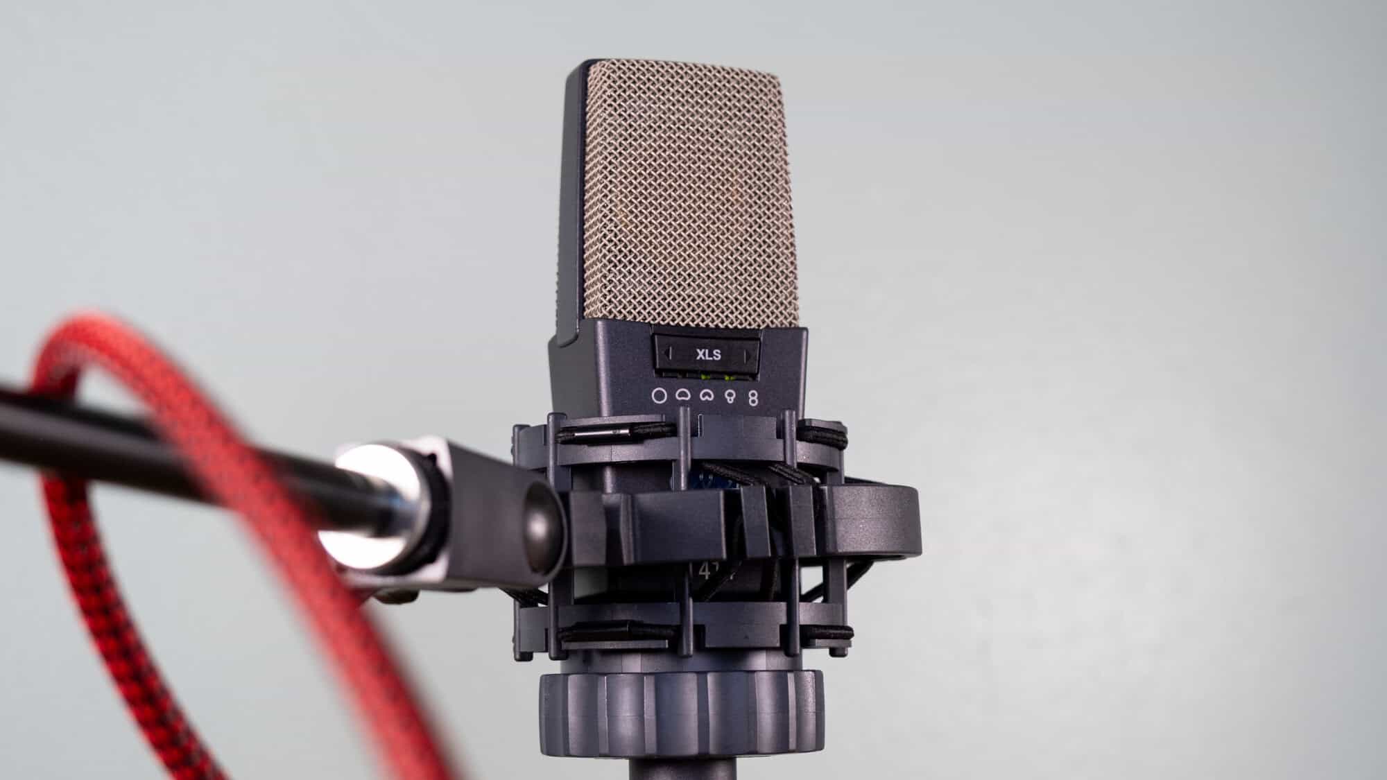 Angled look at the AKG C414 XLS.