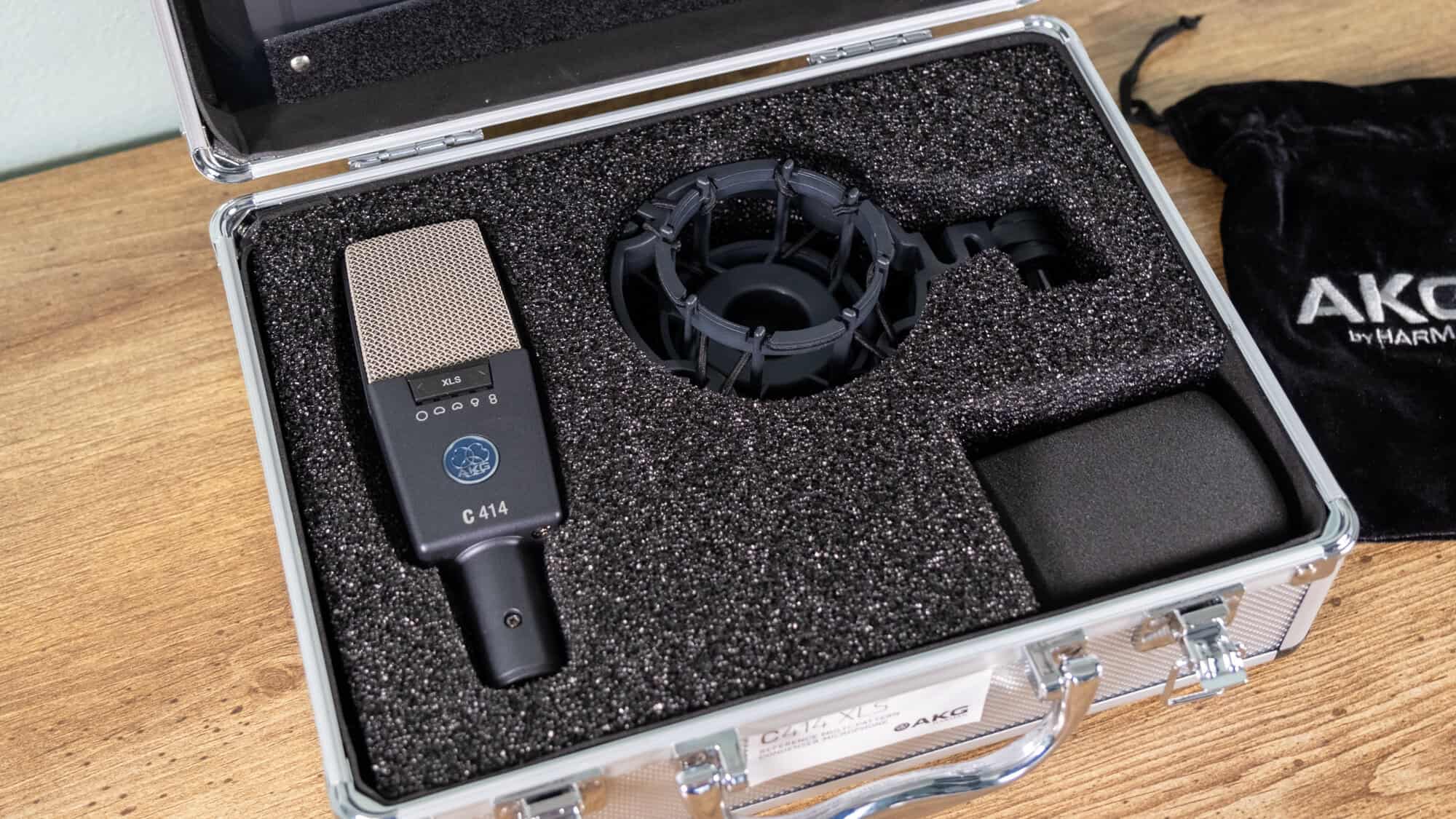 AKG C414 XLS and accessories in carry case.