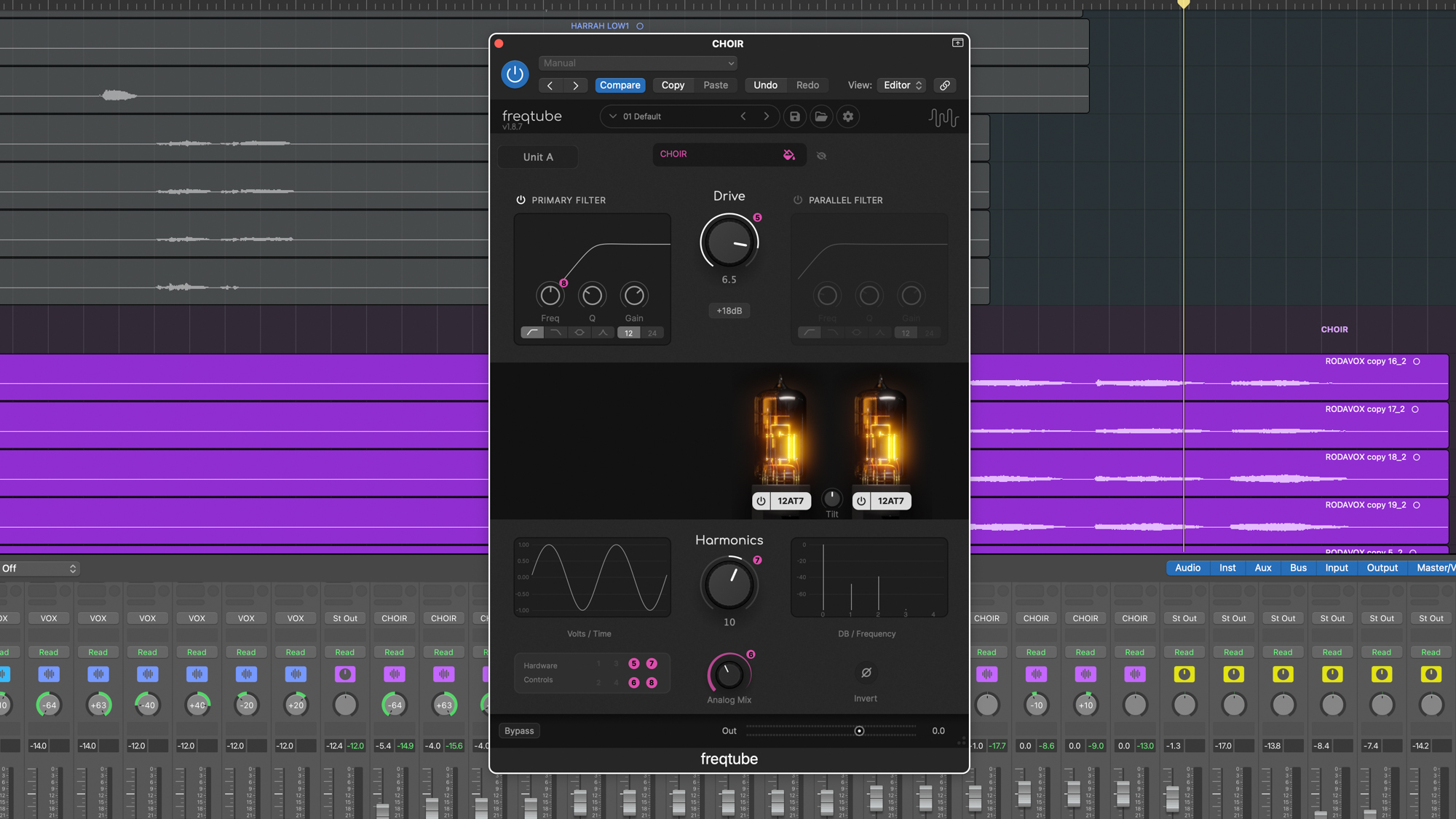 FreqPort FreqTube plugin in Logic Pro