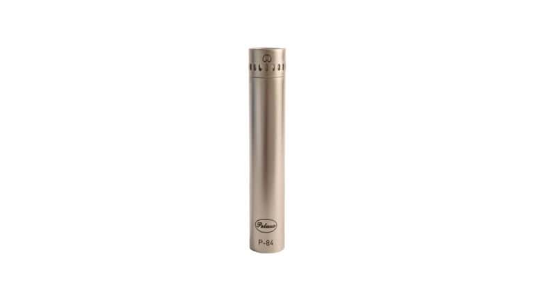 Peluso Microphone Lab P-84 side shot with gold enclosure