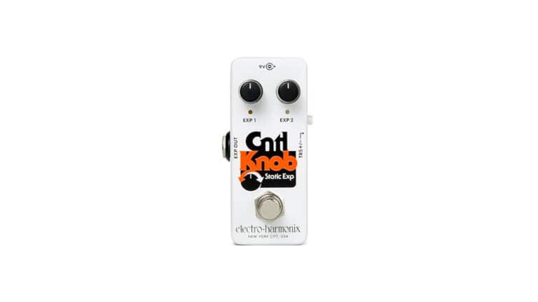 Electro-Harmonix Cntl Knob front shot with white enclosure and EHX graphics