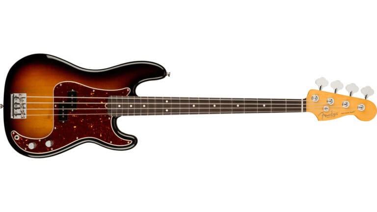 Fender American Professional II Precision Bass with burst finish and rosewood fretboard