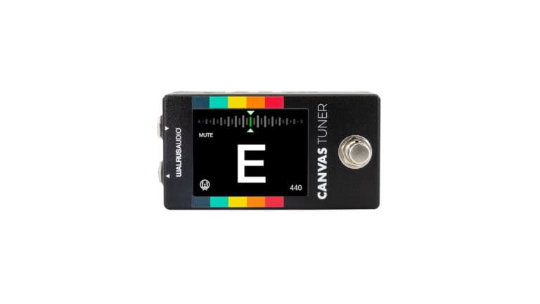 Walrus Audio Canvas horizontal front shot with black housing and digital readout