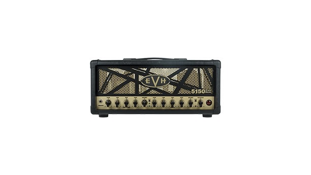 EVH 5150III 50W EL34 Head front shot with black tolex and gold faceplate