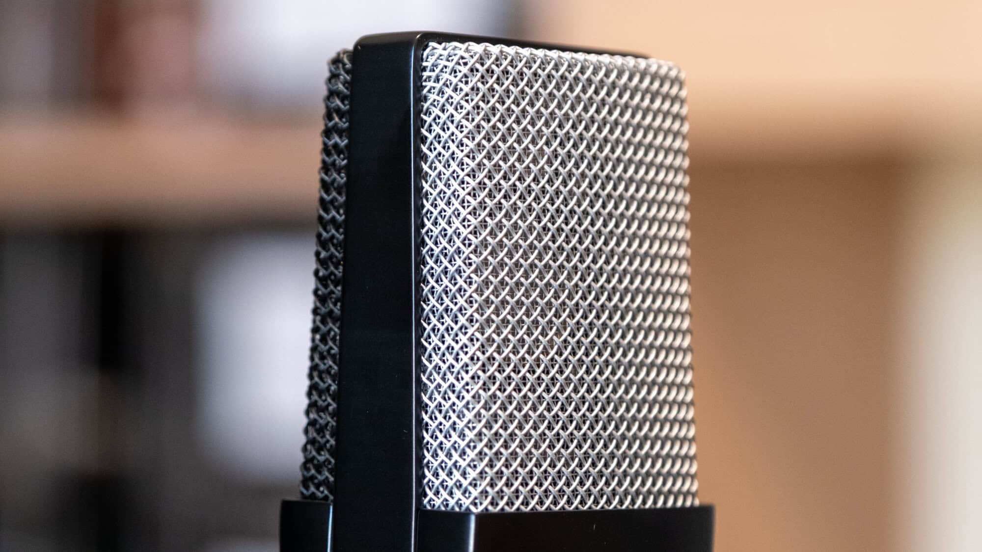 Front of the AKG C104 microphone