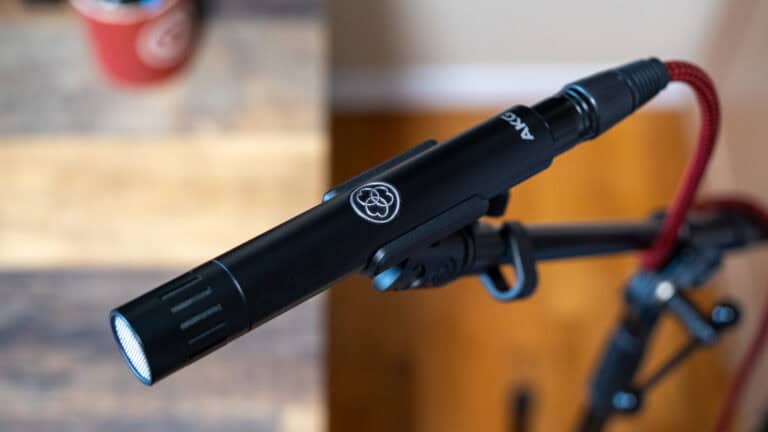 AKG C151 on a microphone stand